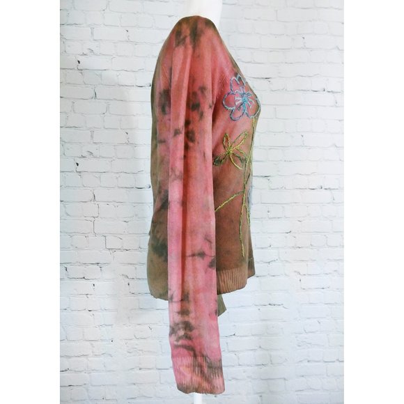 GOA Cashmere Tie Dye Flower Sweater - Picture 4 of 8